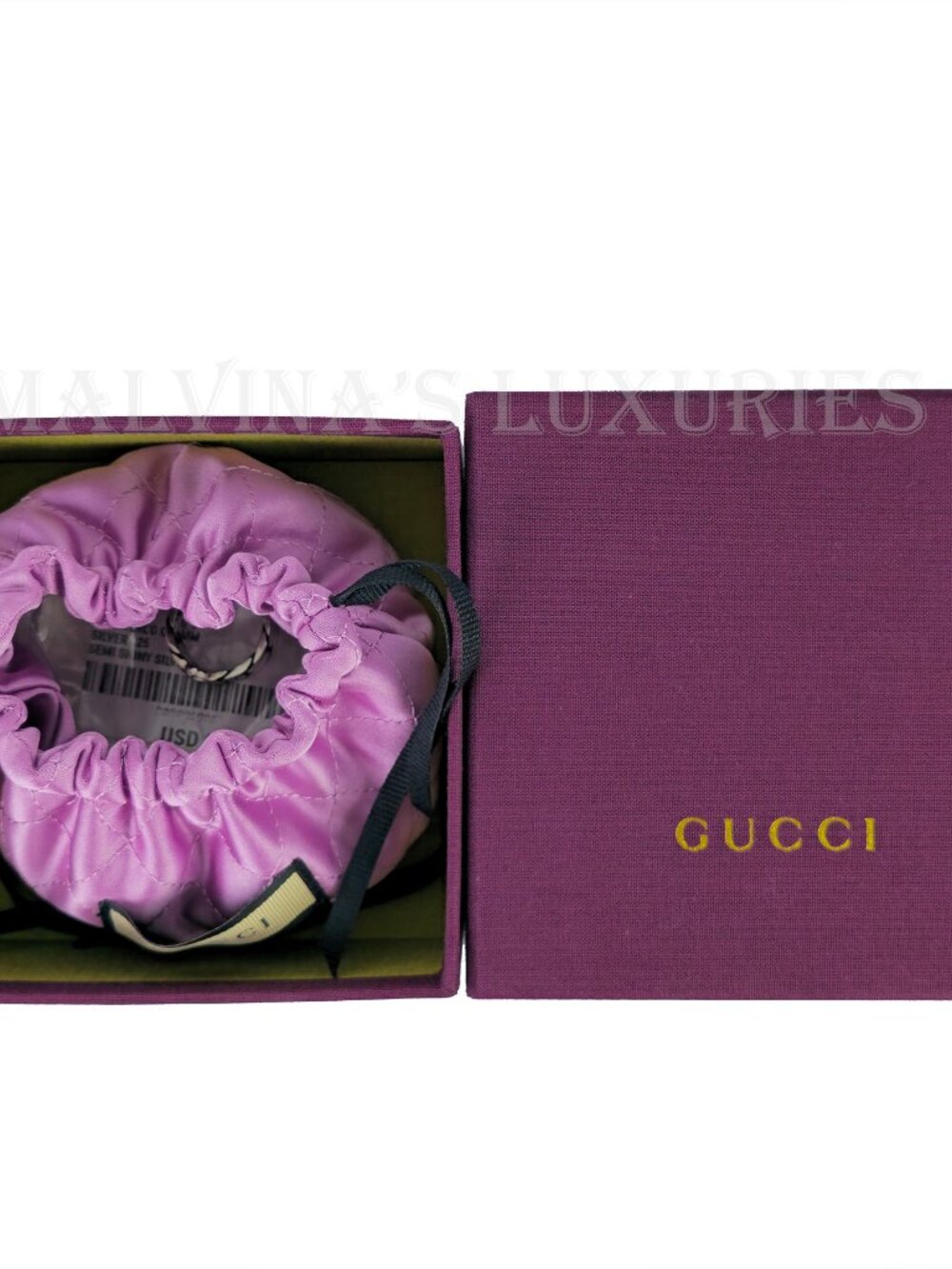 GUCCI RING STERLING SILVER CHAIN w INTERLOCKING GG LOGO sz 19 US 8 3/4 - Picture 16 of 16